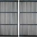 2-Pack 19" x 12 1/2" Each CIF666B Cast Iron Cooking Grid for Brinkmann 810-2310-0, 810-2310-1, for Charbroil and for Charmglow Grills, Set of 2