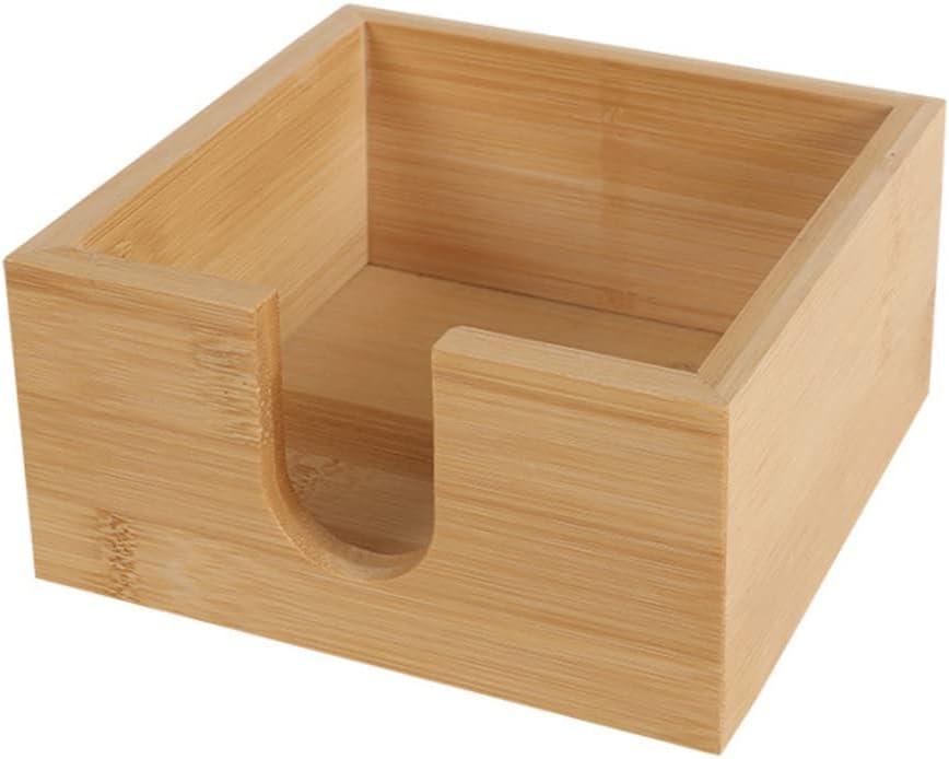 Bamboo Napkin Holder Square Napkin Stand Tabletop Tissue Dispenser Organizer for Home Kitchen Restaurant Hotel Bar, 1 Piece