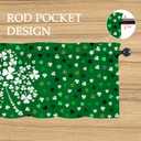 St Patricks Day Gifts Valances 54" W x 18" L - Irish Shamrocks Kitchen Curtains Valance for Windows Kitchen Decor Decorations