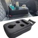 Car Cup Holder, Back Seat Cup Holder for Car, PU Leather Couch Sofa Bed Cup Holder Expander Tray, Boat Tray, Organizer for Trucks, Minivans, SUVs, RVs, Vehicles, Holds Drinks, Remote, Snacks (Standard Version)