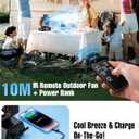 Portable Misting Fan, Cooling Mist Fans, 20000mAh USB Rechargeable Battery Powered Fan with Mister, 250mL Water Tank & LED Lantern, for Home Desk, Bedroom, Office, Outdoor & Indoor Use