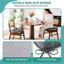 BETU Chair Cushions for Dining Chairs Set of 4,3.5" Thick Kitchen Table Chair Pads with Ties,Non Slip Backing and Covers, Seat Cushion for Dining Room,Bar,Patio Chairs,15.5"X15.5"X3.5",Dark Grey