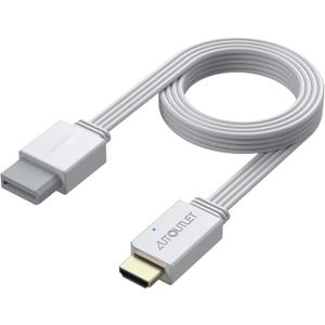 AUTOUTLET Wii to HDMI Converter 1080P 5ft/150cm for Full HD Device, Adapter with HDMI Male Cable Output Compatible with Nintendo Wii, Wii U, HDTV, Monitor-Supports All Wii Display Modes