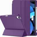 ZryXal iPad Air 11 Inch Case M3 2025 / M2 2024, iPad Air Case 5th Generation/4th Generation 2022/2020 10.9 Inch [Support Touch ID and Auto Wake/Sleep](Dark Purple)