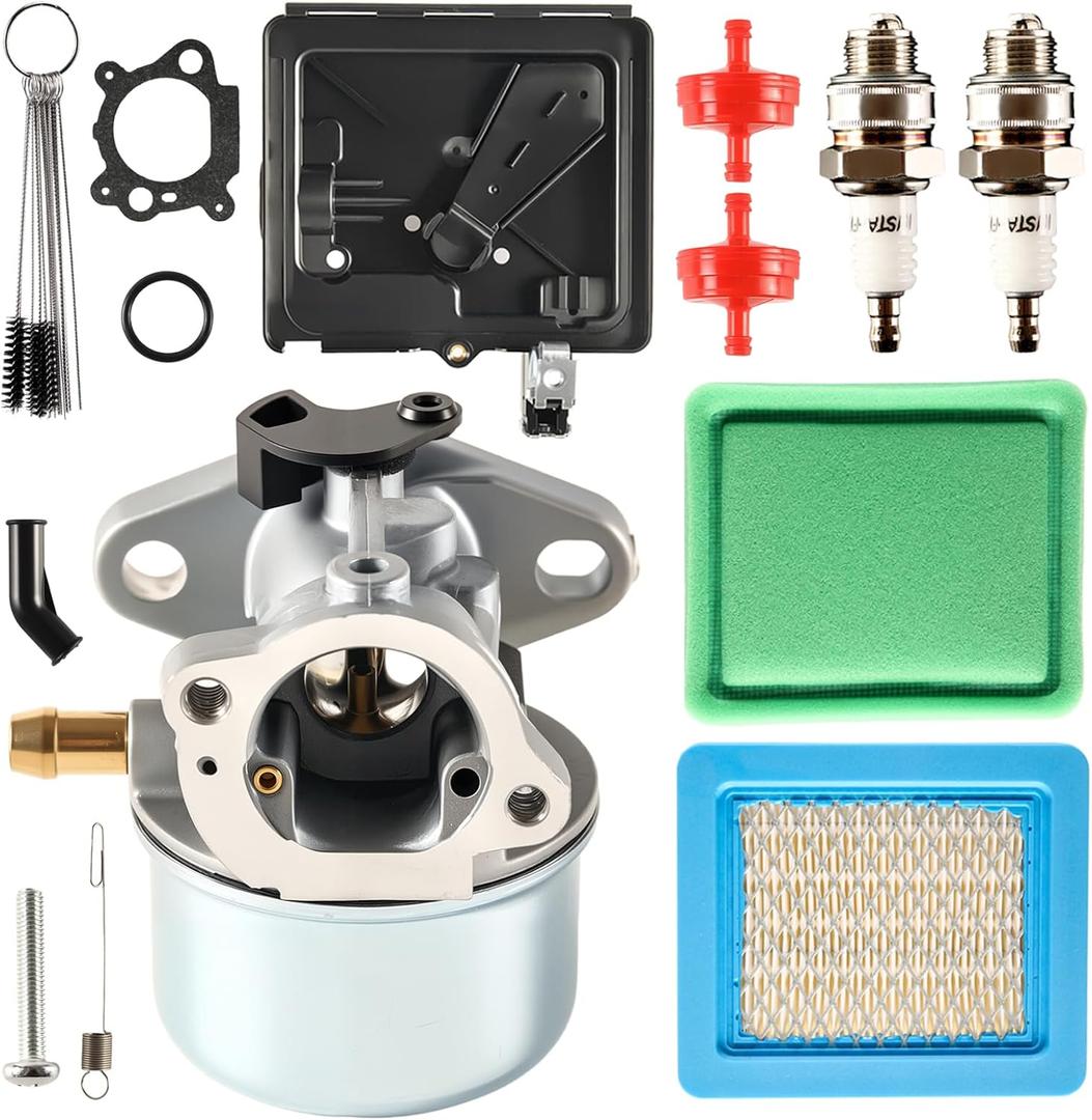 Carburetor Compatible with B&S 799868 498170 497586 497314 698444 498254 497347 694202 799872 790821 Models, 4 5 6 7 HP Engine Carb with Air Filter Cleaner Primer Base