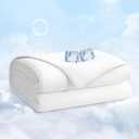 EASELAND King Tencel Cooling Comforter for Hot Sleepers - Double-Sided Lightweight and Breathable Fabric for Night Sweats - All Season Cooling Blanket Machine Washable108x90in, Withe (Cream White)