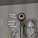 Ion Drops Filtered Shower Head with Handheld, High Pressure Water Flow Showerhead, with Shower Head Filter for Hard Water Boosting, with ON/OFF Switch and Rotatable Head (Silver Gray)