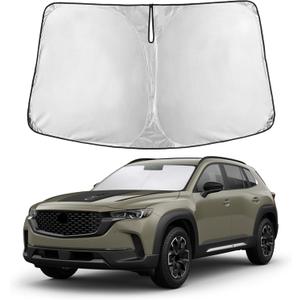 EcoNour Windshield Sunshade Compatible for Mazda CX-50 2023-2024 2025 2026, Sun Visor for Front Windshield & Window Sun Shade Cover, UV Heat Blocker & Protector, Car Accessories