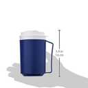 Sammons Preston Insulated Mug with Tumbler Lid, Durable Container for Hot and Cold Liquid Beverages, Tea, Smoothies, 12 oz Blue Travel Coffee Cup with Lid for Elderly, Disabled, Handicapped, Weak Grip