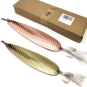 Magnum Flutter Spoon Jigging Lures, 7.5 Inch Large Hard Metal Trolling Casting Striper Sinking Fishing Spoon Baits for Striped Bass, Salmon, Walleye, Saltwater, Freshwater, Deep Sea Fishing