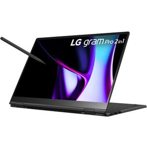 LG gram Pro 16-inch OLED 2in1 Thin and Lightweight Laptop, Intel Evo Edition - AI-Enabled Intel Core Ultra 7 Processor, Windows 11 Home, 32GB RAM, 2 TB SSD, VRR OLED Touch Display, Black
