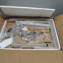 Aienvey Night Stand, Modern Nightstand with Drawers, Bedside Table, Gold Small Side Table for Bedroom, Living Room End Table (Oak Stripe, 1 Drawer)