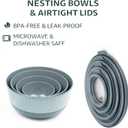 Mixing Bowls with Lids, 8-Piece Airtight Leak-Proof Nesting BPA-Free Bowl Set for Kitchen & Food Storage, Large 4200ml Capacity, Microwave & Dishwasher Safe