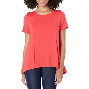 Amazon Essentials Women's Short-Sleeve Crewneck T-Shirt (Red), S