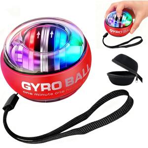 2026 New Curaball Torque Ball, Curaball Hand Exerciser, Gyro Ball with LED Lights and Portable Case, Hand Gripper Strengthener, Grip Strength Trainer for Strengthen Arms,Bones and Muscle