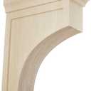 Ekena Millwork BKTW02X06X08GORW Medium Gomez Wood Wood Brackets, 2 1/2"W x 6"D x 8"H , Rubberwood