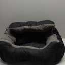 Oiilores Dog Car Seat for Small Dogs,Washable Pet Booster Seats for Car with Clip-On Safty Leash, Reversible Puppy Carseat with Storage Pockets, Travel Carrier Bed for Dogs Under 25 lbs, Dark Grey