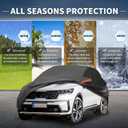 X AUTOHAUX Car Cover Outdoor Waterproof Sun Rain Snow Hail Protection with Left Side Door Zipper 210D-PU for Kia Sorento