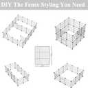 LURIVA DIY Small Animal Playpen, Pet Playpen, Guinea Pig Cages, Rabbit Playpen, Dog Puppy Playpen, Indoor Metal Wire Yard Fence, 15 X 12 Inch, 12 Panels, Black