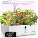 Hydroponics Growing System Garden: 12 Pods Indoor Gardening System with Custom Time Grow Light Height Adjustable Quiet Plants Germination Kit - Gardening Gifts White