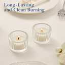 Crenovo Tea Lights Candles 200 Pack, Natural Soy Wax Tealights 6 Hours Non-Toxic, Long Burning, Unscented Small Votive Cup Candles for Wedding, Party, Dinner, Emergency