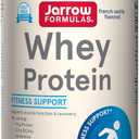 Jarrow Formulas Whey Protein With 18 g of Protein, 3.8 g of BCAAs, & Glutamine, Dietary Supplement for Muscle Function & Recovery Support, 32 oz Vanilla Flavored Powder, Approximately 36 Day Supply