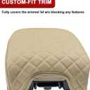 KBH Center Console Armrest Cover for 1998-2005 Lexus GS300 GS400 GS430, Middle Console Protector, Arm Rest Lid Cushion Cover, Anti-Scratch, Beige