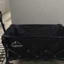 DUMOS Collapsible Wagon Cart, Heavy Duty Foldable Utility Wagon with Wheels – 220 lbs Capacity, Flexible Handle for Beach, Garden, Sports, Grocery & Camping, Black 67L