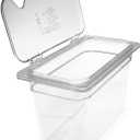 Carlisle FoodService Products Plastic Food Pan 1/4 Size 6 Inches Deep Clear