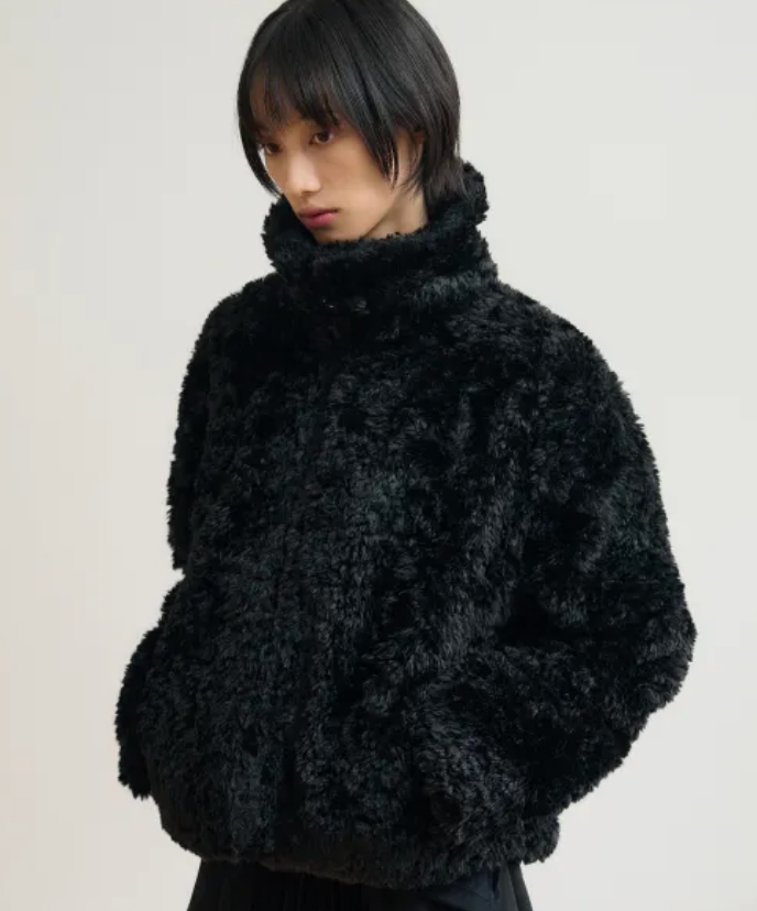BLENCOT Womens Casual Fall Warm Button Down Collar Sherpa Pullover Sweatshirts Jacket Pockets Fuzzy Fleece Plaid Cable Textured Fluffy Sweatshirt Tops Black L