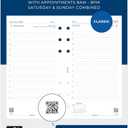 Filofax Calendar Diary Refill, Personal/Compact Size, Day on One Page with Appointments, Ruled, White Paper, English, 2025 (C68441-25)