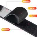 32Ft *1 Inch Hook and Loop Tape with Adhesive Back, Heavy Duty Double Sided Adhesive Strips, Strong Sticky Strips Roll for Home/Office/School/Car, Black
