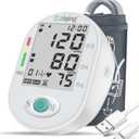 Blood Pressure Monitors, Bp Monitor - Blood Pressure Machine Large Cuff Upper Arm Cuff 8.7''-17.3'', Large Screen, 2 Users Total 198 Memories, White