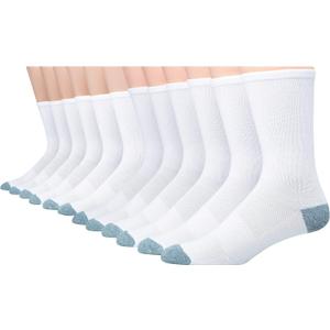 Hanes Men's Socks, Active Cool X-temp Lightweight Moisture-wicking Cushioned Ankle, Crew and No Show Socks, 12  Pair Packs, Size: 6-12