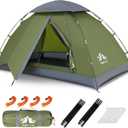 Night Cat Upgraded Backpacking Tents 1 2 Persons Easy Clip Setup Camping Tent Adults Scouts Heavy Rainproof Compact Lightweight (Army Green)