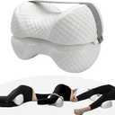 Knee Pillow for Side Sleepers Hip-Pain - Muti Memory Foam Leg Pillow for Side Sleeping, Support Between Legs, Soothing and Relief for Sciatica, Back, Knees & Joints Pain (White)