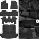 Naibeve Floor Mats for Kia Sorento Hybrid 2021-2024 2025 2026-All Weather for Kia Sorento Hybrid Floor Mats Liners& Cargo Liner& Seats Back Cover Behind The 3rd Row