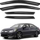 Rain Guards for Car Windows, Tape-On Window Visors Rain Guards Fit for Honda Accord 2013-2017, Window Deflectors, Vent Visors for Honda Car Accessories, 4 Pieces