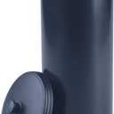 mDesign Plastic Floor Stand Toilet Paper Organizer with Cover, 3-Roll Space-Saving Tissue Storage for Bathroom, Fits Under Sink, Vanity, Shelf, in Cabinet, Corner - Hyde Collection - Navy Blue (Pack of 1)