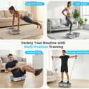 OLIXIS Vibration Plate Exercise Machine with 9 Auto Modes, Full Body Workout Vibrating Platform with LED Touch Screen & Pull Ropes for Weight Loss, Home Gym Fitness Equipment for Women Men