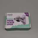 Door Lever Locks (4 Pack) - Prevents Toddlers from Opening Doors - Durable ABS with 3M Adhesive - Easy One-Hand Operation for Adults, No Tools Needed (White)