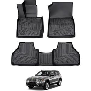 Cartist Compatible with Floor Mats BMW X3 F25 2011-2017 All Weather Floor Mat Carpet Protection TPE Odorless Heavy Duty Floor Liners