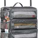 Organizador de maleta, organizador de bolsas de viaje para equipaje de compresin para colgar cubos de equipaje para viajes, llevar en el armario (solo bolsa) (Gris)