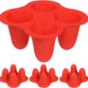 VICASKY Ghost Molds Silicone Halloween Ice Mold 4pcs 3.93in Cube Stamp Cubes Stamps Cocktails Maker Trays Party Decorations Tray for Whiskey 2025 Red