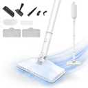 7-in-1 Steam Mop, 1200W Rotated Steam Cleaner for Home, 2 Modes, 400ML Removable Tank, 23FT Cord, 2 Washable Pads, Multi-Surface Steamer for Hard Floor, Laminate Floor, Tiles Cleaning (Jade White)