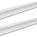 Hicarer 2 Pcs 52 Inch Door Drip Cap Anodized Aluminum Weather Stripping Overall Height 1-1/2 Inches Overhead Rain Top Drip Guard Edge Door Window Deflector Home Top Weatherstrip