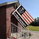 2 x WENWELL Charlie Kirk America Flag,Patriotic Memorial Banner Tapestry, Polyester, 3x5 Ft, Weather Resistant, Outdoor Wall Decor with Grommets