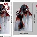 2 x Scary Halloween Window Clings Decorations, Large Double Side Halloween Window Stickers Removable for School Shop Home Decor/Indoor Party Decorations (Style B)