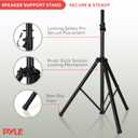 Pyle Universal Speaker Tripod Stand Mount - 6' Sound Equipment Holder Height Adjustable Up to 70 Inches For Speakers w/ 35mm Compatible Insert Perfect for Home, On Stage or In Studio Use
