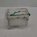 NCYP Small Glass Card Box with Lid for Wedding Reception - 9.8" x 5.6" x 7.7" - Rectangle Storage Terrarium for Party Wishwell Keepsake, Gold, Tabletop Decor (Glass Box Only, No Slot, No Lock)